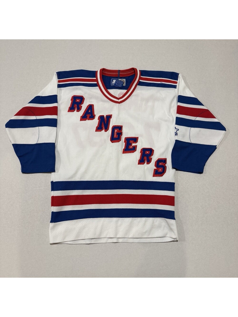 Vintage Starter NHL New York Rangers Hockey Jersey Size Small Ring Boy Boys